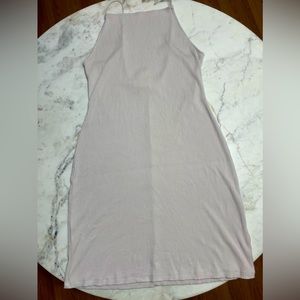 H&M beige ribbed dress, size L, new